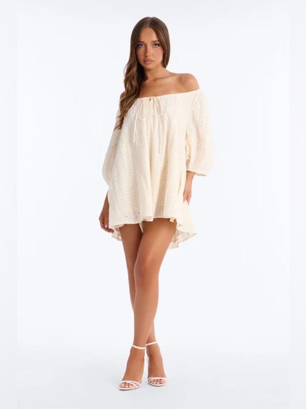 NWT Belle Eyelet Babydoll Romper